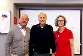 Hier wird Trainingslehre relevant eingesetzt: Prof. DDDr. Weineck beim Besuch xmit Dr. Josef Wiesauer und Mag. Doris Auer