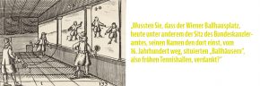 Real Tennis Game 1658: So könnte es sich am Ballhausplatz abgespielt haben. © Archivist