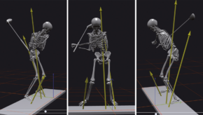 Auf der Suche nach der zugrundeliegenden Bewegung des Körpers kann eine Animation in dreidimensionaler Ansicht erstellt werden.